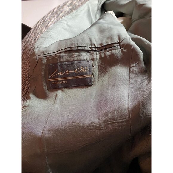 Vintage Levi’s Trimcut brown Herringbone Blazer Sport Coat 42 L - Picture 4 of 5